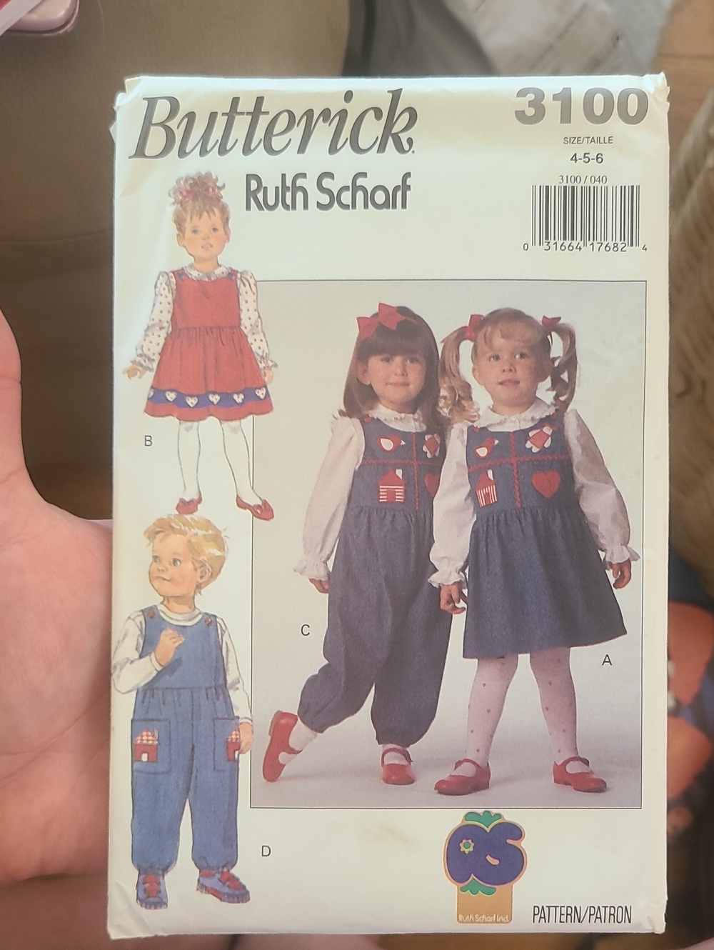vintage 1993 Butterick 3100 Ruth Scharf children's sewing pattern